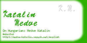 katalin medve business card